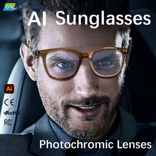 GS07 Smart AI Translation Sunglasses for Men Women UV400 Protection IPX-5 Waterproof Photochromic Lenses Smart Glasses