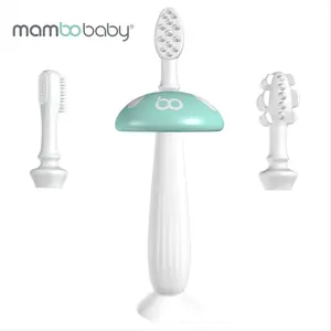 Mambobabyシリコン歯ブラシソフト歯ブラシ取り外し可能な安全ソフト子供歯が生える歯ブラシ高品質の環境に優しい赤ちゃん