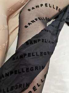 G CC BA Nuevo diseño Logotipo <span class=keywords><strong>de</strong></span> la marca Burn-out Flocado Letra completa Medias <span class=keywords><strong>de</strong></span> marca grande Legging negro transparente Medias diseñadas - Product Image 6