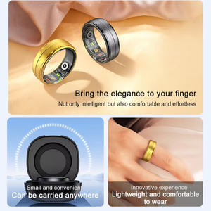 Anillo inteligente de acero inoxidable SHR para Android e IOS, aplicación de monitoreo de sueño y frecuencia cardíaca y control WiFi, promueve una vida saludable - Product Image 6