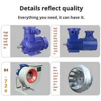 Ventilateur centrifuge industriel B4-72 à faible bruit, en acier inoxydable, antidéflagrant, 380V, ignifuge, pour salle de peinture, cuivre pur