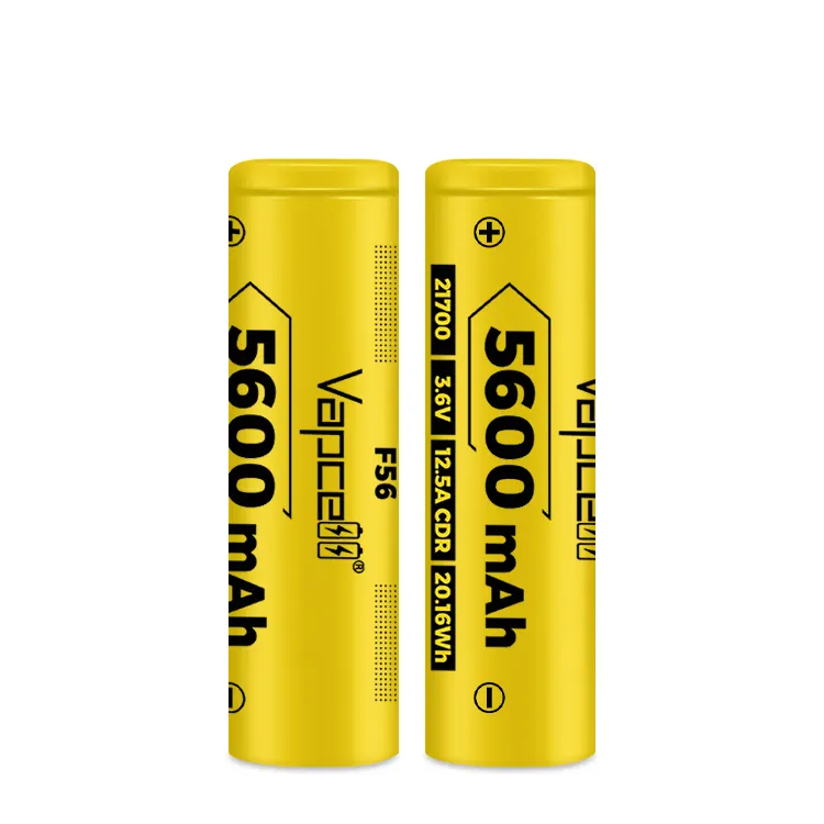 Grade A 21700 Rechargeable Lithium Ion Batteries INR21700 3.7v 5600mah Battery