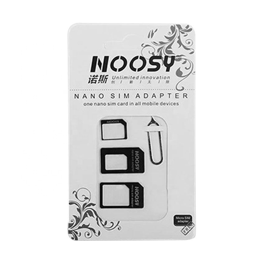 Kartu SIM Nano Konversi 4 In 1 Ke Kit Adaptor Standar Mikro dengan Pin Pelepas untuk iPhone Samsung Xiaomi Aksesori Ponsel