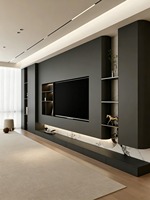Meuble TV moderne en aluminium, antirouille, résistant à la corrosion, étanche, ignifuge, unité de rangement personnalisable pour toute la maison