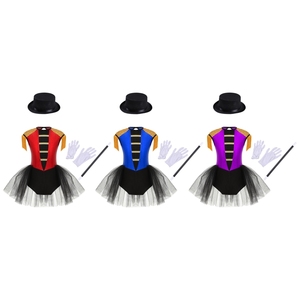 Traje de Danza Unitardo para Niñas de 6 a 16 Años, Disfraz de Ringmaster de Circo, Conjunto de Body para Cosplay, Disfraces para Fiestas Temáticas y Juegos de Rol - Product Image 1