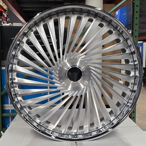 Jantes forgées en alliage d'aluminium RCSR Custom 22 24 26 28 pouces, <span class=keywords><strong>grand</strong></span> rebord, jantes profondes 5x115 5x127 chromées brossées pour voitures de luxe - Product Image 6