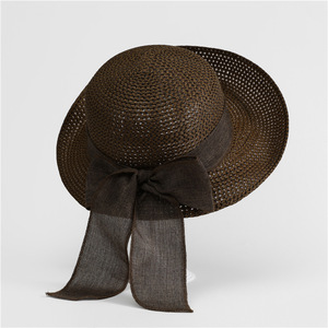 Cappelli da Sole in Paglia da Donna Estivi da Spiaggia con Tesa Larga, Nastri, Pieghevoli, UPF 50+, con Cinturino - Product Image 3