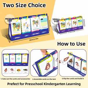 Tarjetas de 80 Palabras para el Aula de Jardín de Infancia, Juguete Educativo para Niños, Tabla de Frases para Desarrollar la Comunicación - Product Image 6