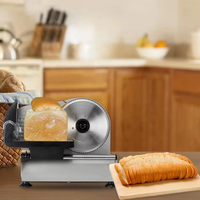 Trancheuse électrique pour aliments avec lame en acier inoxydable pour viande, pain, fromage et légumes