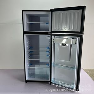 Refrigerador de doble puerta de 280L con dispensador de agua, compacto para dormitorios y apartamentos de alquiler, con descongelación automática y alimentación eléctrica. - Product Image 4