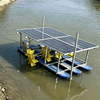 Aérateur à roue à aubes motorisé solaire Kapud 1,8 kW pour aquaculture industrielle à grande échelle de poissons et crevettes, hautement automatisé