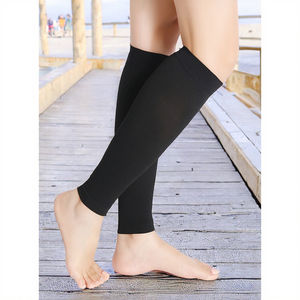 Manguitos de compresión deportivos de punto para pantorrillas con logotipo personalizado para verano, alivio de venas varicosas, soporte para espinilla inflamada y calambres en las piernas - Product Image 3