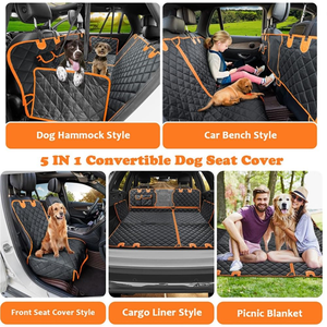 Waterproof Fordable Seat Protector <b>Hammock</b> Pets Dog Car Seat Cover Pet/dog Backseat Cover for Car Rear Back Seat - Product Image 5