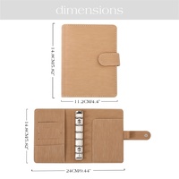 Esty TK Ins Meilleure Vente 6 Anneaux Epi Cuir A7 Budget Binder Beige Blanc Noir Gris Violet Rose Couleurs Plastique Couverture Prêt Expédition