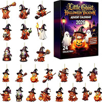 Calendrier de l'Avent Halloween Ghost, Boîte Mystère Halloween Ghost, Calendrier de l'Avent 26 Portes en Verre Plat, Thème Fantastique & Science-Fiction pour les 14 ans et plus
