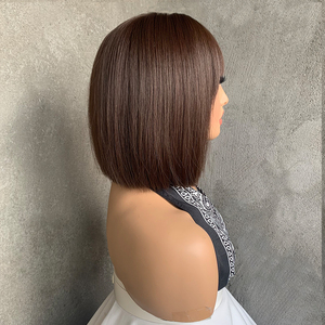 วิกผมบ๊อบสั้นสีน้ำตาลแบบซ้อนชั้น สำหรับผู้หญิง ความยาวประบ่า ทนความร้อน ทำจากเส้นใยสังเคราะห์ ดูเป็นธรรมชาติ ขายส่ง - Product Image 3