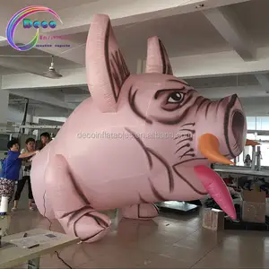 घटना सजावट गुलाबी विशाल inflatable कार्टून सुअर गुब्बारे