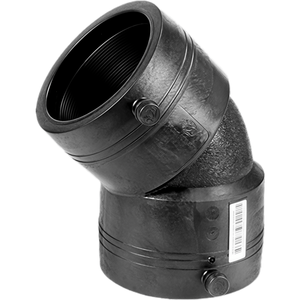 ข้อต่อ HDPE 45 องศา ข้อต่อพลาสติก HDPE/PE แบบตีขึ้นรูป ทนแรงดัน 1.6MPa ป้องกันการกัดกร่อน สำหรับน้ำและแก๊ส - Product Image 1