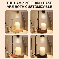 EU-Stecker Blumenförmiger Vintage-Wachswärmer für Aromatherapie Aroma-Brenner Einstellbare Dimmbare Kerzenwärmer-Lampe mit Timer