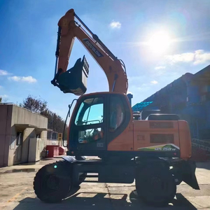 Excavadora de ruedas Doosan de 15 toneladas, diseño original, precio bajo, venta, con componentes centrales, motor, motor, bomba, engranaje - Product Image 4