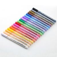 Marqueur acrylique à paillettes permanent à pointe fine, écologique et personnalisé, pour le dessin DIY sur tissu et bois
