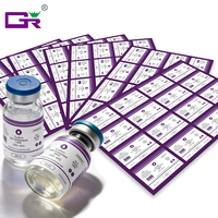 Feuille d'étiquettes personnalisées pour mini-bouteilles de 10 ml, étiquettes résistantes à la congélation, autocollants en vinyle imperméables pour l'emballage de flacons pharmaceutiques