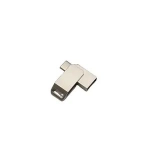 mini metal flash drive otg 2 in 1 8gb 16gb 32gb 64gb 128gb custom memory stick usb c flash drive wholesale phone pendrive