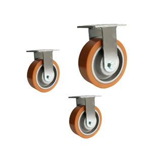 Good Bonding Low Traction Flat <strong>Free</strong> Iron Polyurethane Nylon <strong>Caster</strong> <strong>Wheel</strong> 8 Inch Industrial Household 60-120kg Load Capacity - Product Image 4