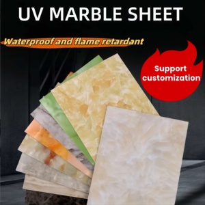 Plaques en plastique de 3 mm résistantes aux rayures, imperméables, ignifuges, écologiques, résistantes aux UV, effet marbre, pour murs intérieurs, salle de bain, cuisine - Product Image 5