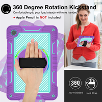 Étui de protection adapté aux enfants pour Samsung Tab A9 Plus avec béquille intégrée pour la coque Samsung Galaxy Tab A9+ (X210 X216 X218)