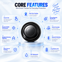 TAG Mini Traceur Intelligent Magnétique Puissant Bluetooth Localisateur Suivi en Temps Réel Appareil Compact Étanche