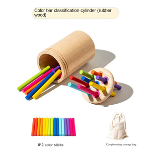 Montessori การจำแนกสีไม้ของเล่นทางเรขาคณิต, แท่งจับคู่, เกมการรับรู้สี - Product Image 4