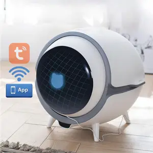 App wifi control automatic eco friendly large closed cat litter box intelligent