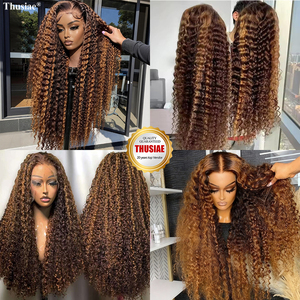 Parrucche Frontali in Pizzo HD Senza Colla con Capelli Ricci Afro, Parrucche Frontali in Pizzo HD con Capelli Umani Brasiliani Grezzi per Donne Nere - Vendita all'Ingrosso - Product Image 4