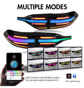 Nouveauté : Feux arrière à LED pour <span class=keywords><strong>Toyota</strong></span> US <span class=keywords><strong>Corolla</strong></span> 12e génération Levin 2020-2024, feux arrière à LED complets RGB, assemblage de feux arrière à LED fumé<span class=keywords><strong>s</strong></span> - Product Image 4