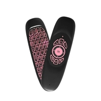 Super Mini modelo Air Mouse C120 retroiluminado 2,4G teclado inalámbrico Qwerty completo para Android TV Box Mini PC proyector Control remoto