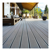 Planche de terrasse en WPC, terrasse en composite bois-plastique pour extérieur, antidérapante, imperméable, terrasse, patio, jardin, revêtement de sol en WPC