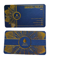 Cartes de visite en papier artistique personnalisables avec estampage à chaud et impression offset CMYK