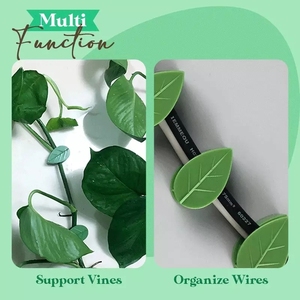 10 PCS Accessoires de jardin pour plantes, clips muraux en plastique en forme de feuille pour plantes grimpantes - Product Image 5