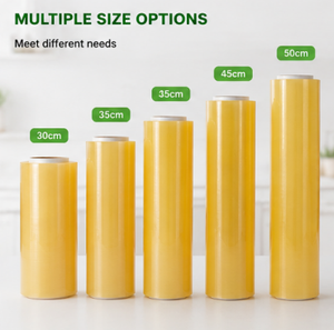 Film alimentaire en PE de qualité alimentaire, résistant à l'humidité, rouleau de film plastique de 300 m de longueur et 45 cm de largeur pour l'emballage de gelée et de lait - Product Image 2