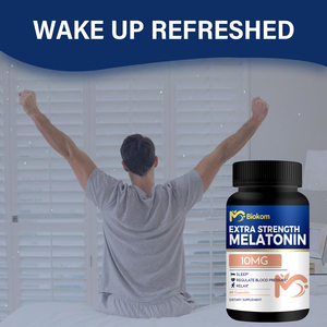 Biokom OEM Marque privée Extra Fort <span class=keywords><strong>Mélatonine</strong></span> 10mg Action rapide Soutien du sommeil Complément alimentaire Aide au sommeil <span class=keywords><strong>Mélatonine</strong></span> Capsules - Product Image 6