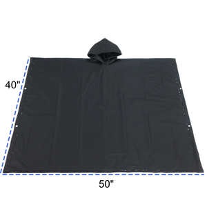 <span class=keywords><strong>Poncho</strong></span> de pluie réutilisable personnalisé pour l'extérieur, léger, pliable, imperméable, en PEVA <span class=keywords><strong>noir</strong></span>, avec <span class=keywords><strong>capuche</strong></span>, pour adultes - Product Image 4