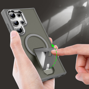 Note 20 Ultra <span class=keywords><strong>Téléphone</strong></span> Cas Vente Chaude Béquille Magnétique Mat Peau Dur PC TPU Hybride Cas pour Samsung Galaxy S25 Ultra S24 - Product Image 4