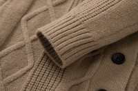 2025 hiver mode tricoté Cardigan hommes col rabattu pull veste épais chaud Crochet tricot manteaux décontracté élégance