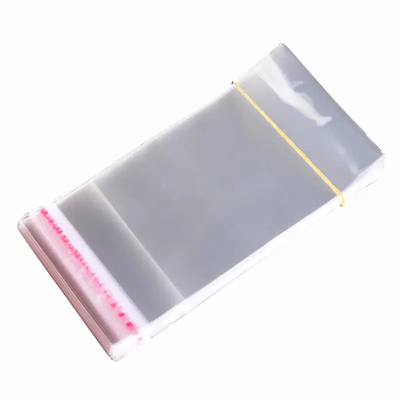 Factory wholesale low price transparent self-adhesive seal clothes opp packing plastic bag /clear poly