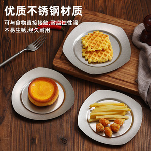 Stainless Steel Apple Shape Plate 3987 Microwave Safe Hotel Dining Use - Product Image 5