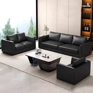 Sofá Moderno para Recepción de Oficina, Sala de Espera, Vestíbulo, Sala de Visitas, Sofás de Cuero, Estilo Artístico Minimalista, Estilo Chino, para Negocios - Product Image 1