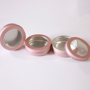 Mini Vòng vít nắp 100ml 83*28mm vàng hồng kẹo Biscuit nhôm <span class=keywords><strong>container</strong></span> Jar với cửa sổ trong suốt - Product Image 2