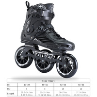 Rollers en Ligne de Vitesse Roselle à 3 Roues en PVC pour Hommes et Femmes Adultes Modèle XT-3