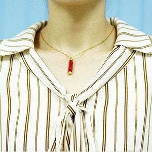 Zogxin Crystal Pendant Necklace 18K Gold Plated Stainless Steel Rhinestone Cylinder Pendant For Women Everyday Wear - Product Image 2
